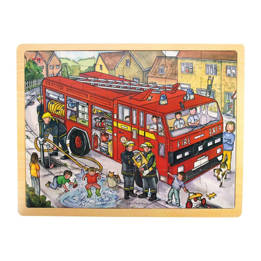 24 Piece Tray Puzzle - Fire Engine