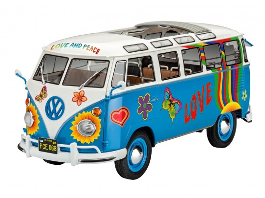 VW T1 Samba Bus Flower Power 1:24 Scale Kit