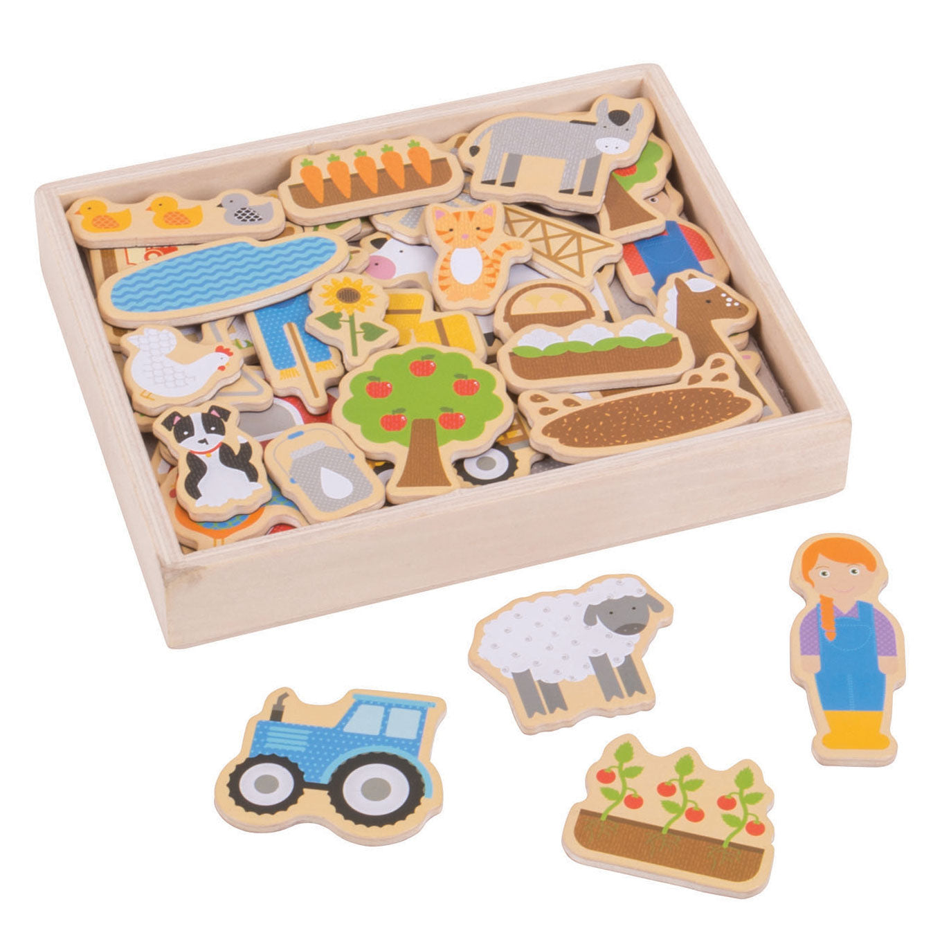 Wooden Farm Magnets