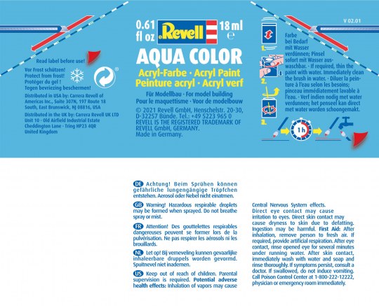 Matt Black (RAL 9011) Aqua Color Acrylic 18ml