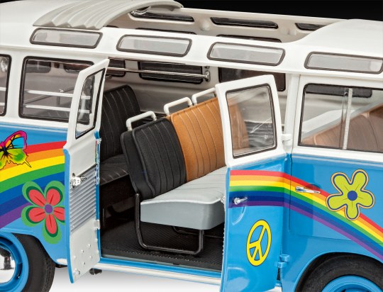 VW T1 Samba Bus Flower Power 1:24 Scale Kit