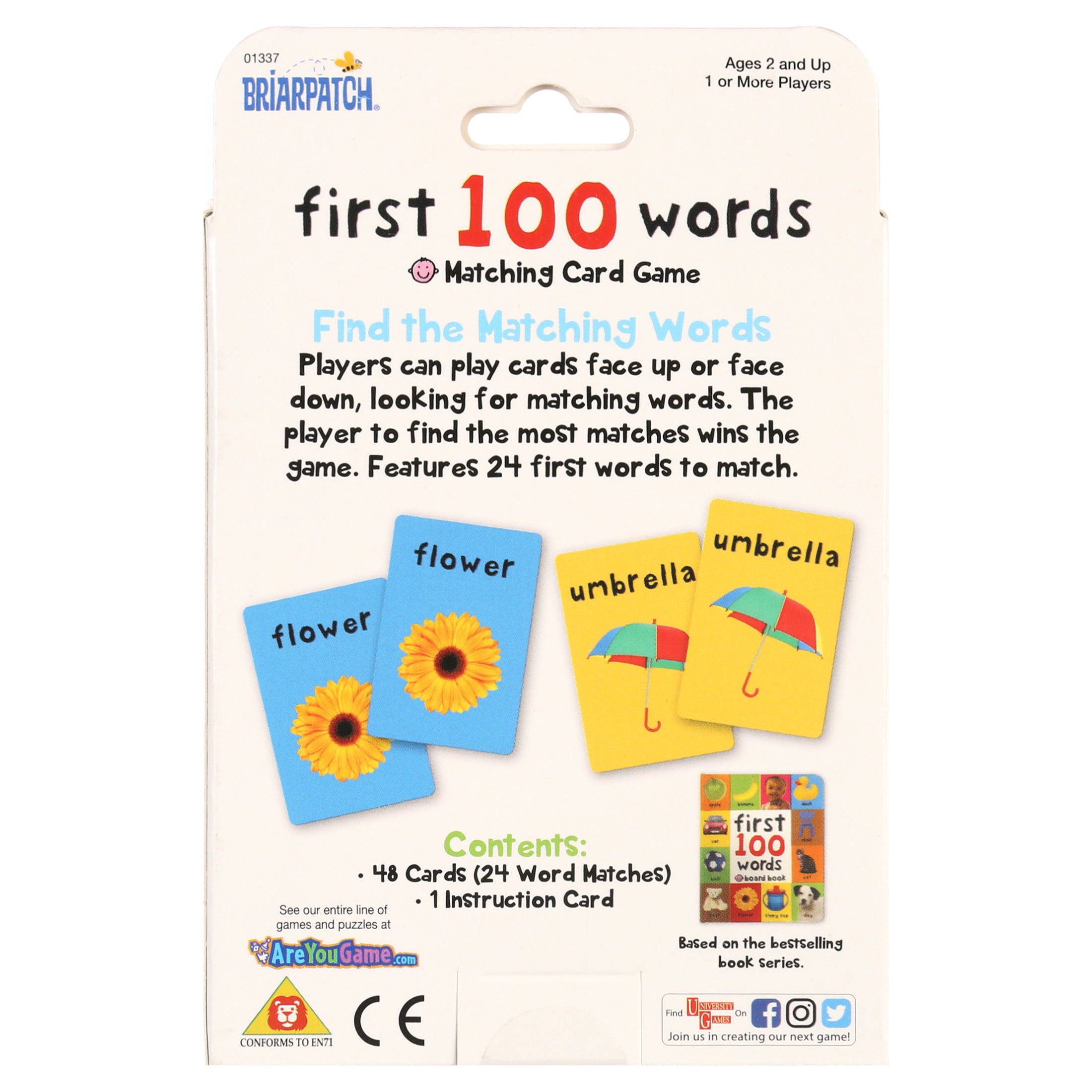 My First 100 Words Matching Card Game
