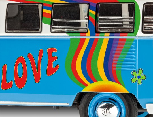 VW T1 Samba Bus Flower Power 1:24 Scale Kit