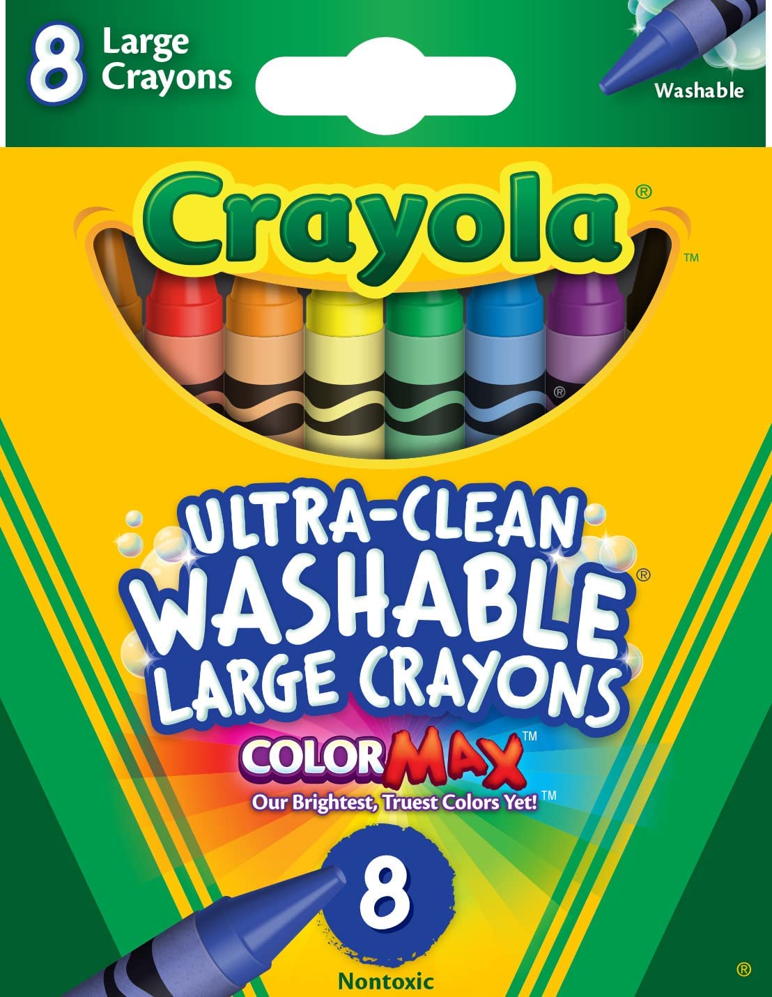 Crayola 8 Ultra Clean Large Crayons