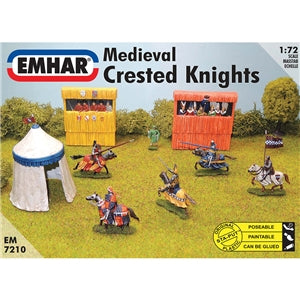 Medievel Crested Knights 1:72 Scale figures