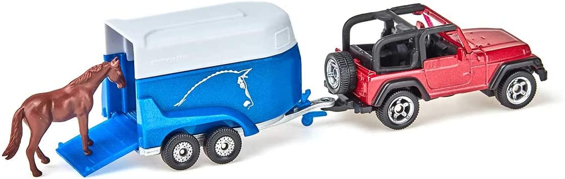 Siku 1:87 Jeep With Horse Trailer