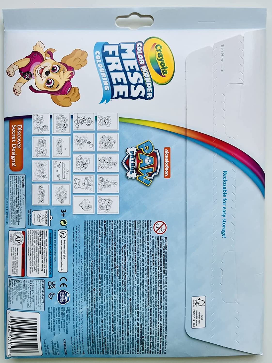 Crayola Paw Patrol Mess Free Colour Wonder