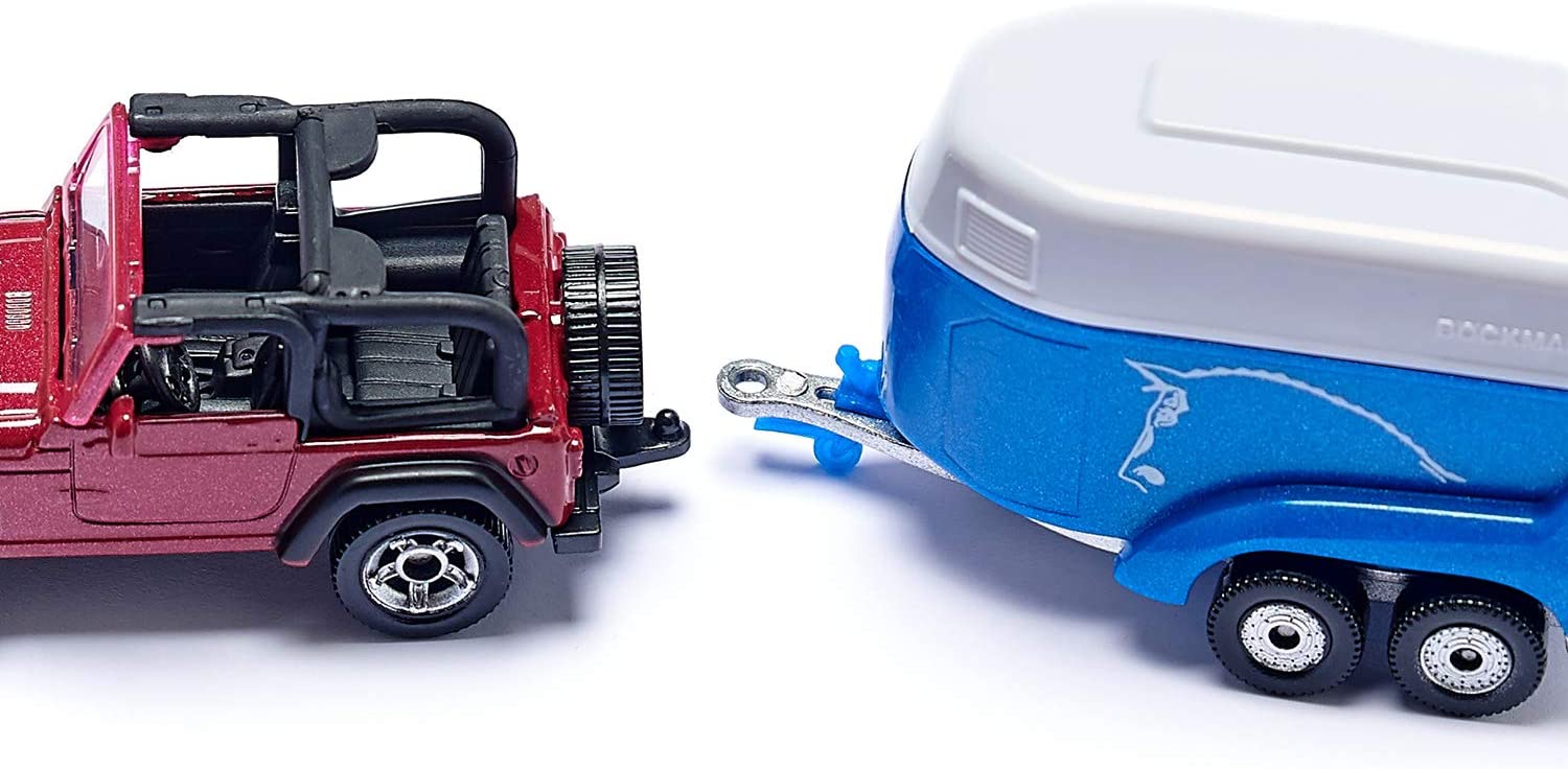 Siku 1:87 Jeep With Horse Trailer