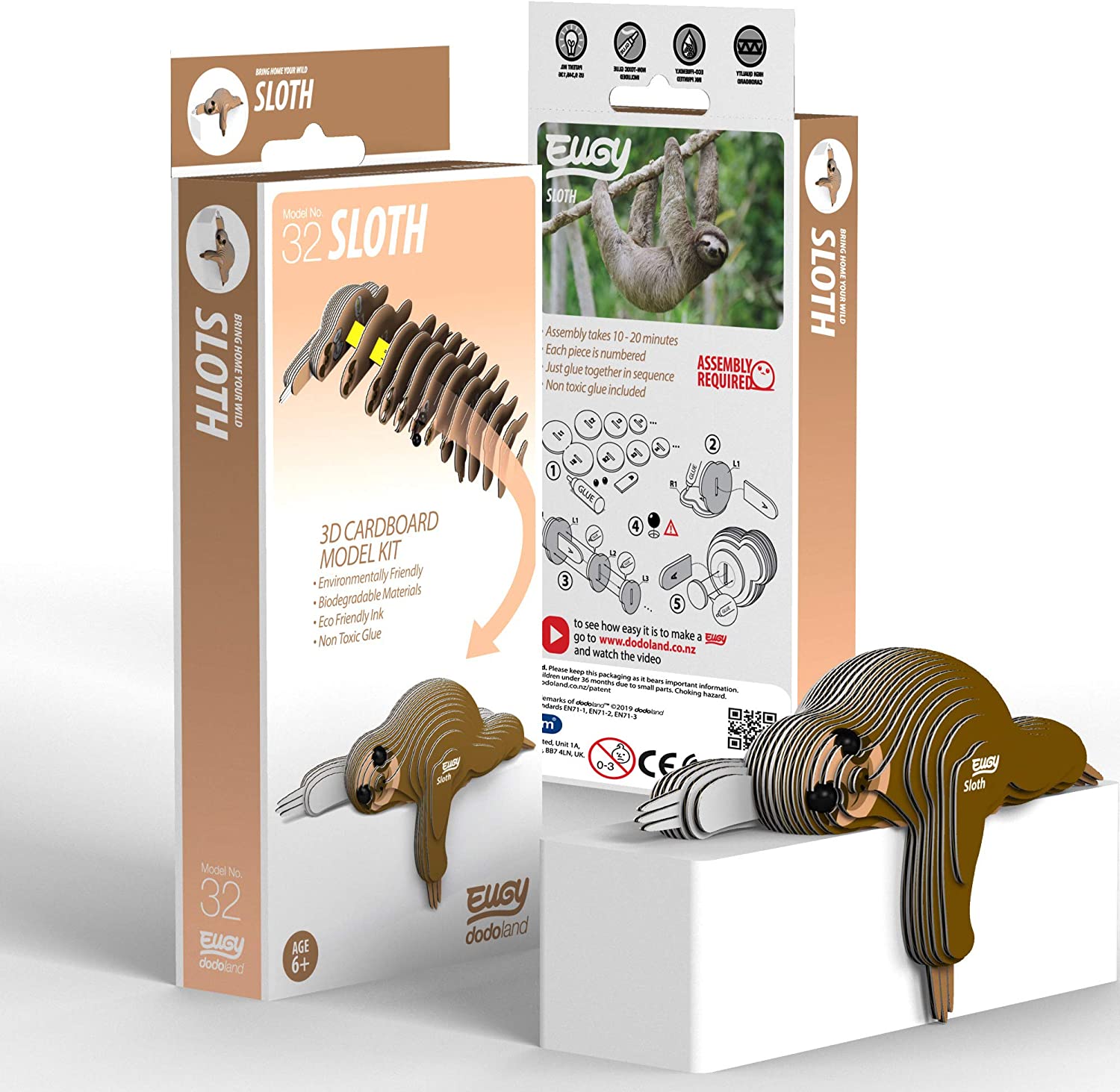 EUGY Sloth 3D Puzzle