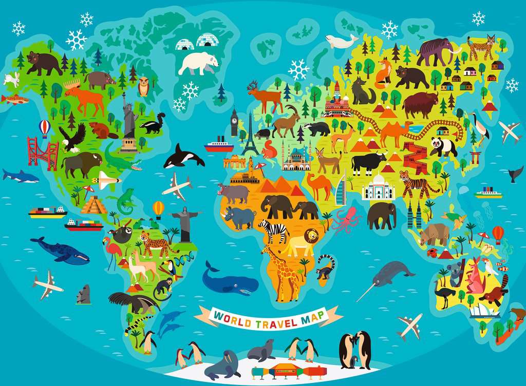 Ravensburger Animal World Map XXL 150 piece Jigsaw