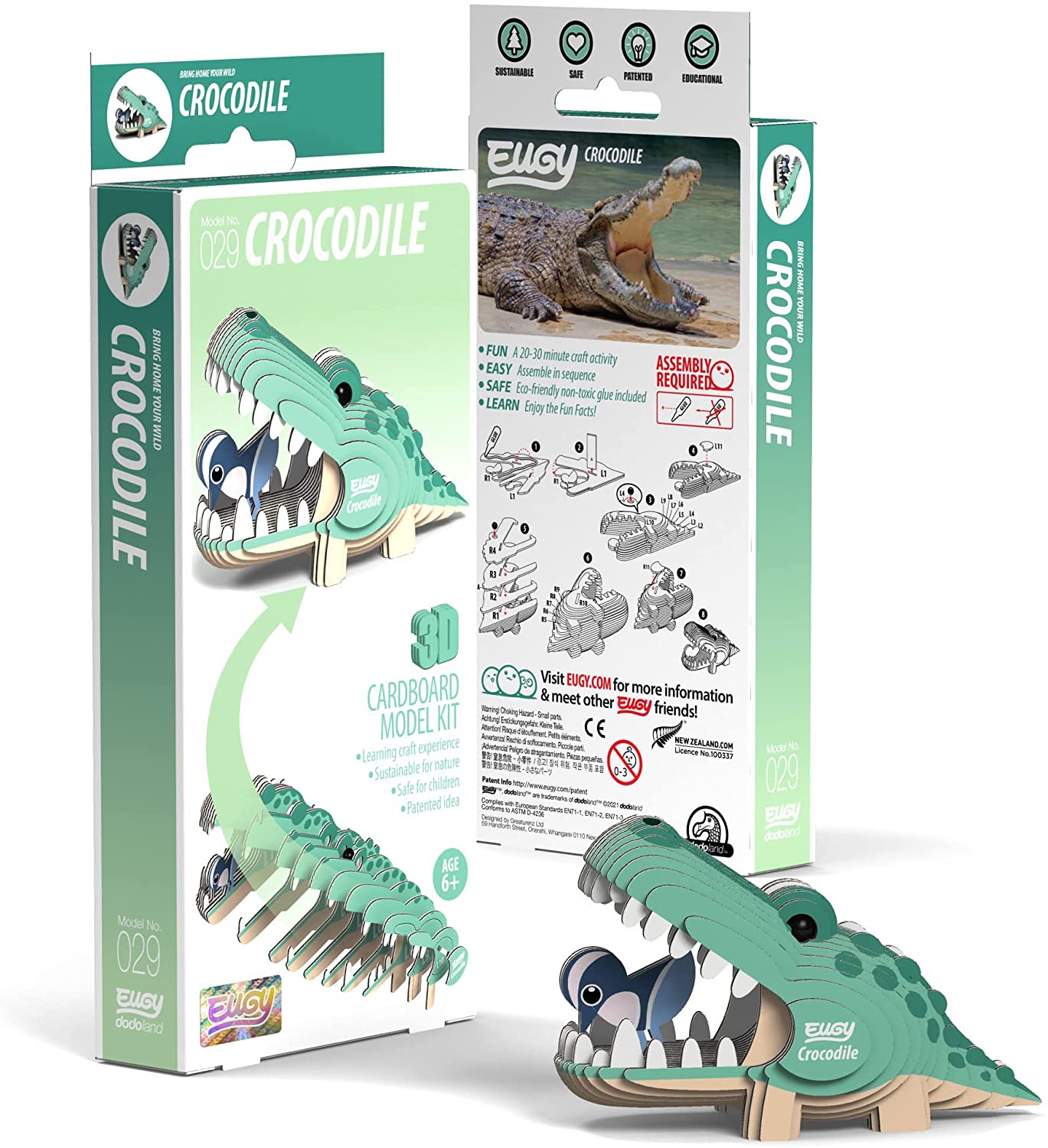 EUGY Crocodile 3D Puzzle