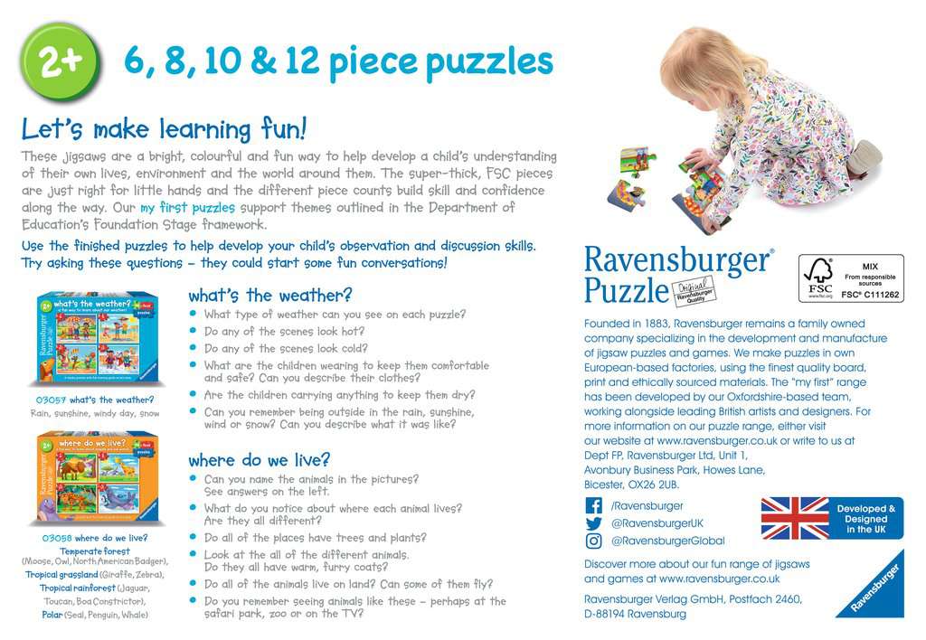 Ravensburger Whats The Weather? First Puzzle