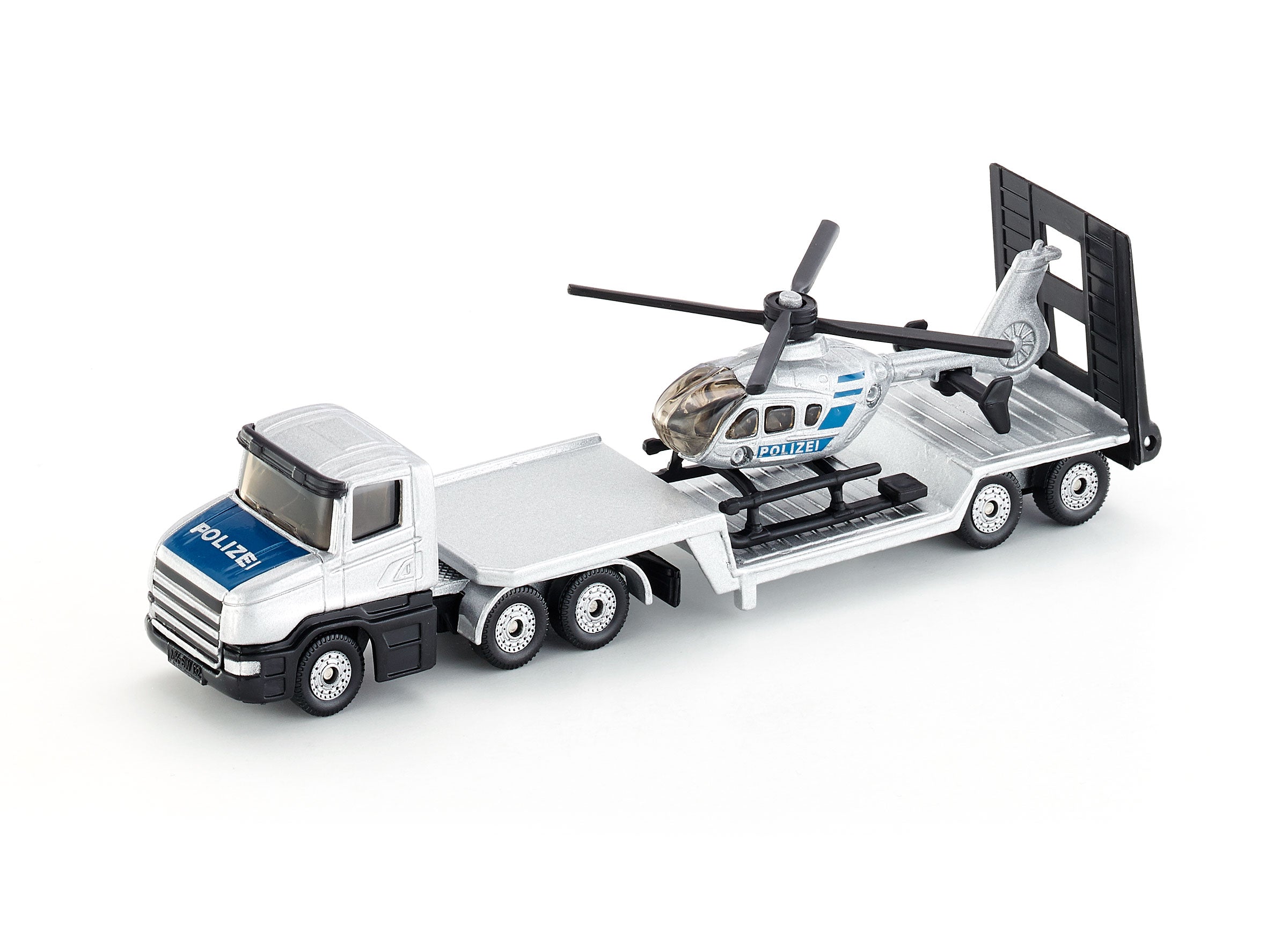 Siku 1:87 Police Low Loader With Helicopter