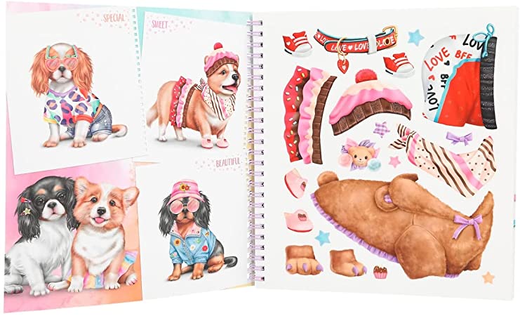 Create your TOPModel Doggy Colourng Book
