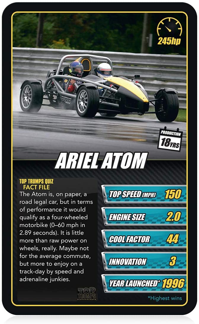 Top Trumps Sports Cars