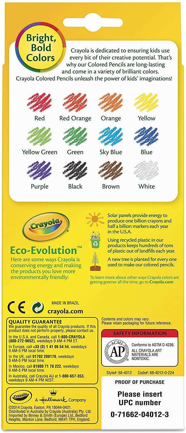 Crayola 12 Coloured Pencils