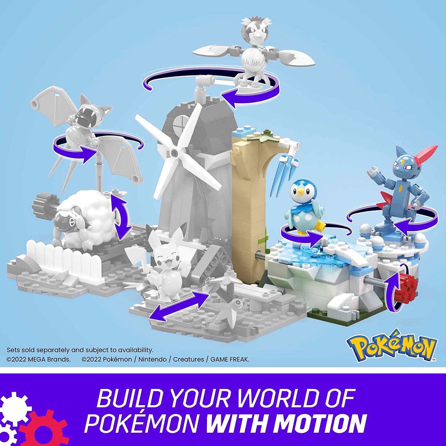 Pokemon Piplup and Sneasels Snow Day Build Set