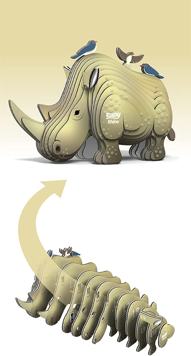 EUGY Rhino 3D Puzzle