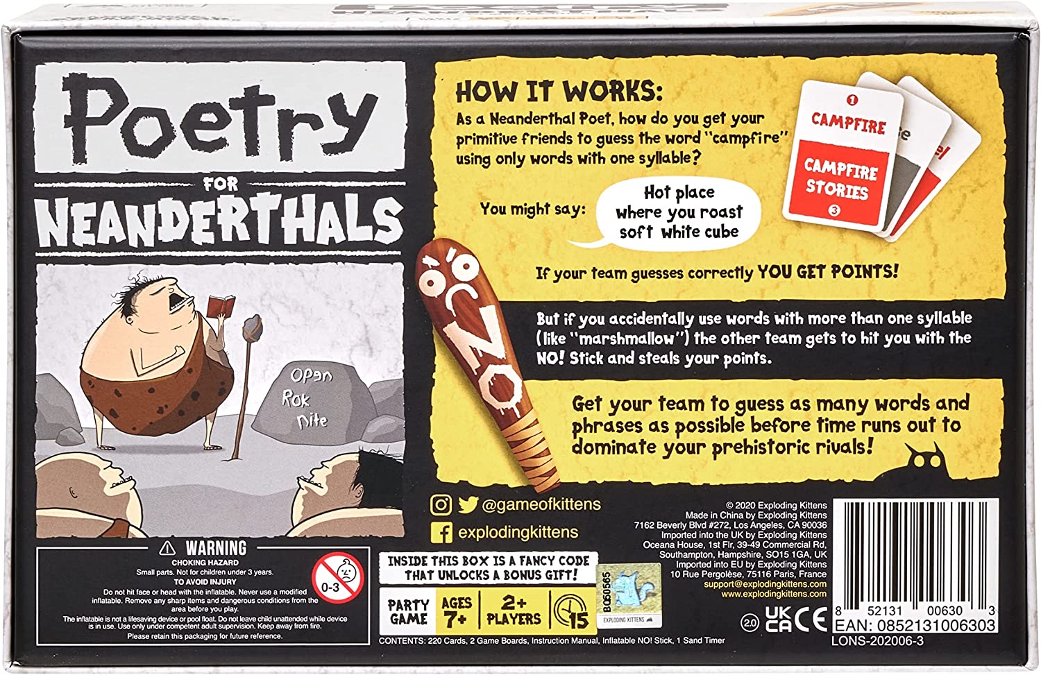 Poetry For Neanderthals Game