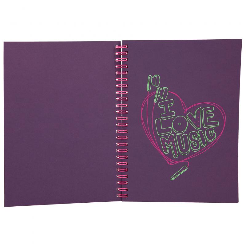 TOPModel Neon Doodle Book With Neon Pen Set