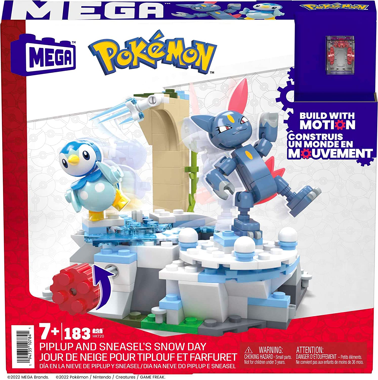 Pokemon Piplup and Sneasels Snow Day Build Set