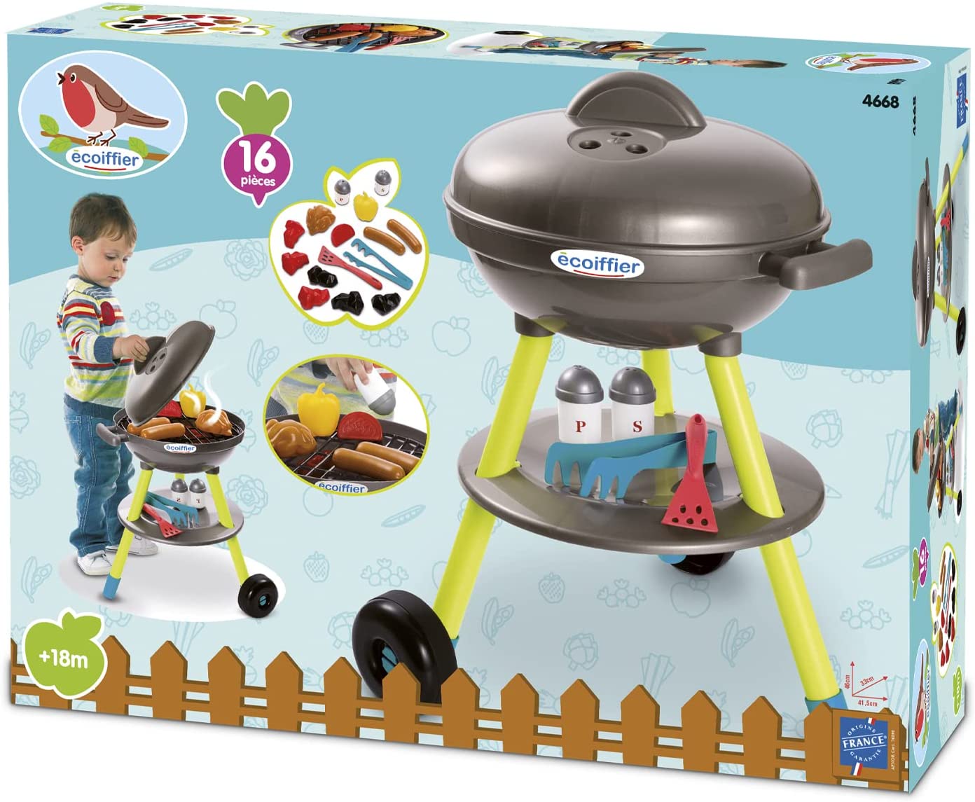 Barbeque Set 16 piece Black