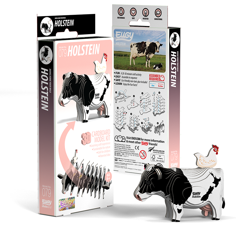 EUGY Holstein Fresian Cow 3D Puzzle