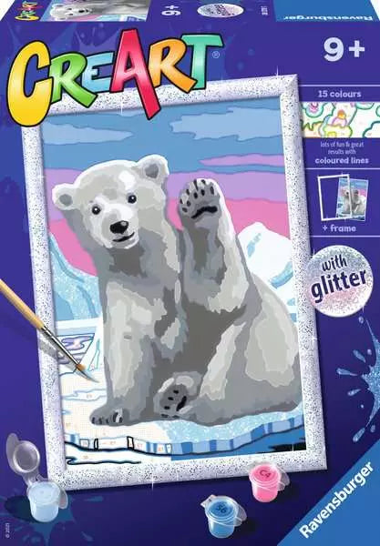 CreArt Paint by Numbers - Pawesome Polar Bear