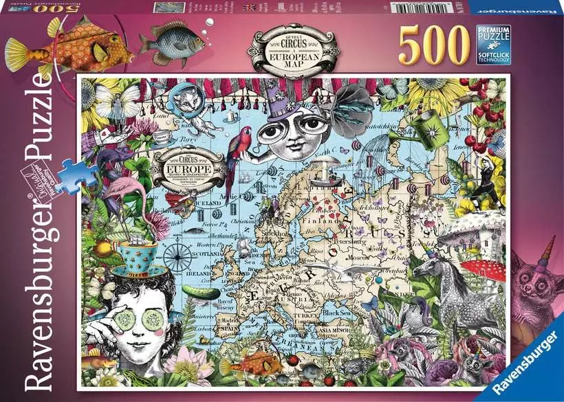 European MapQuirky Circus 500 Piece Jigsaw