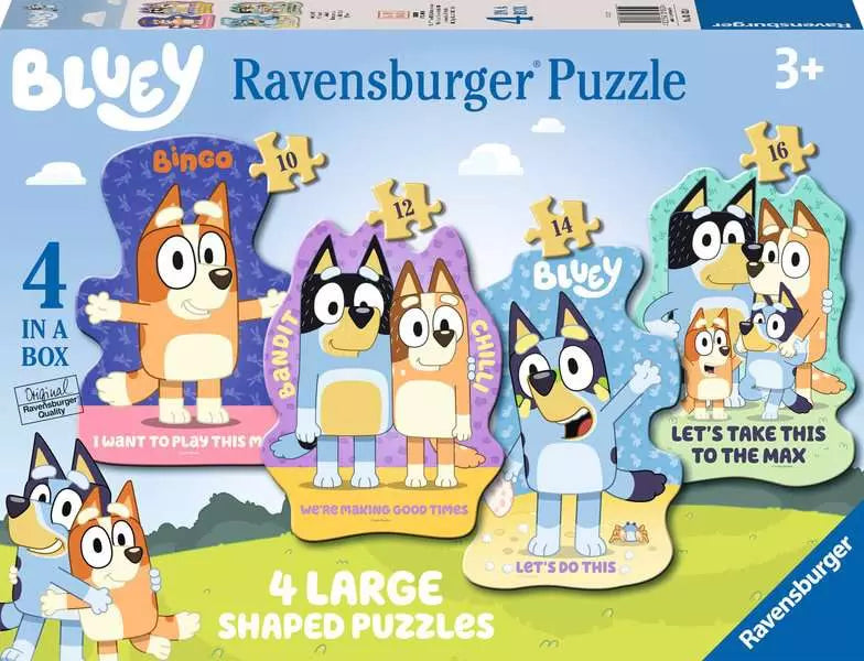 Bluey 4 Large Shaped Puzzles
