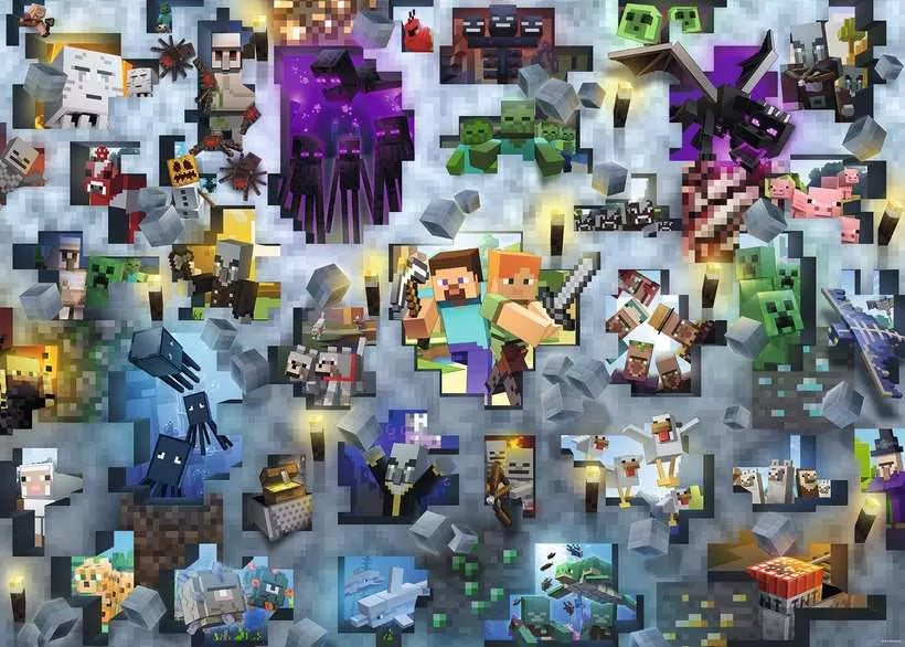 Minecraft Mobs 1000 Piece Jigsaw