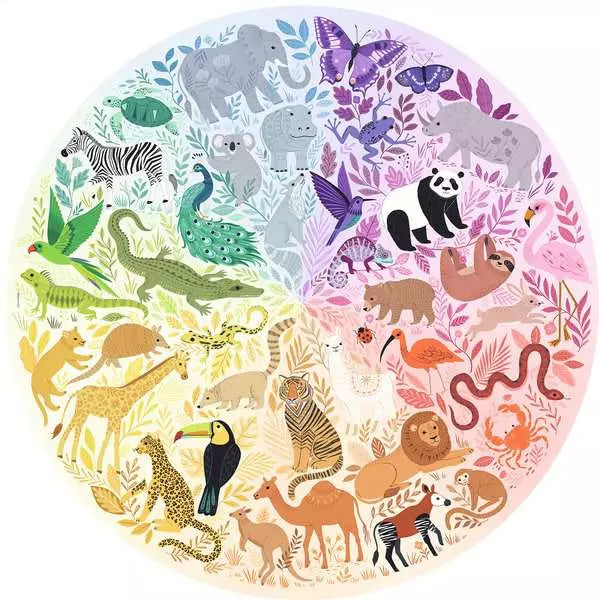 Circle of colors-Animals 500 Piece Jigsaw