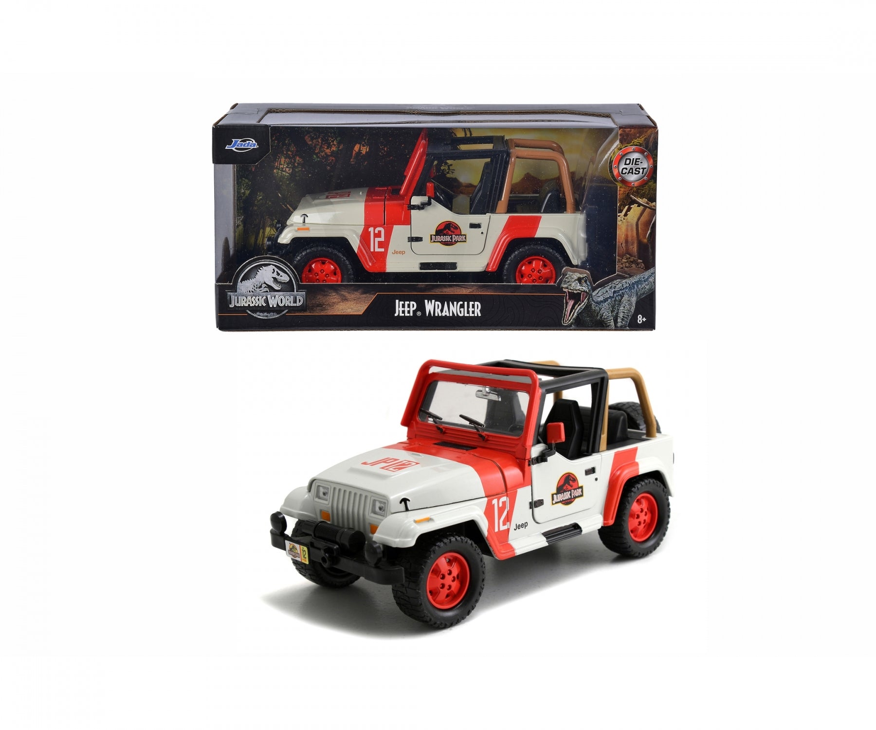 Jada Jurassic Park Jeep Wrangler 1:24 Die Cast