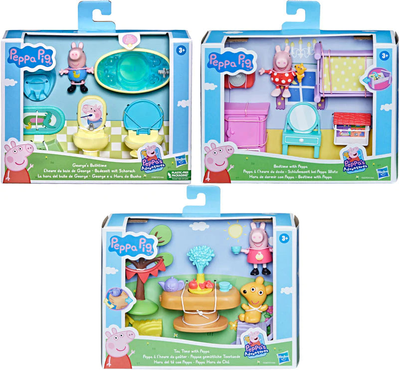 Peppa pig little rooms store holiday deco playset