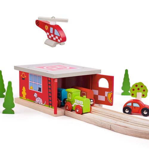 Big Jigs Fire Station Shed for Wooden Set