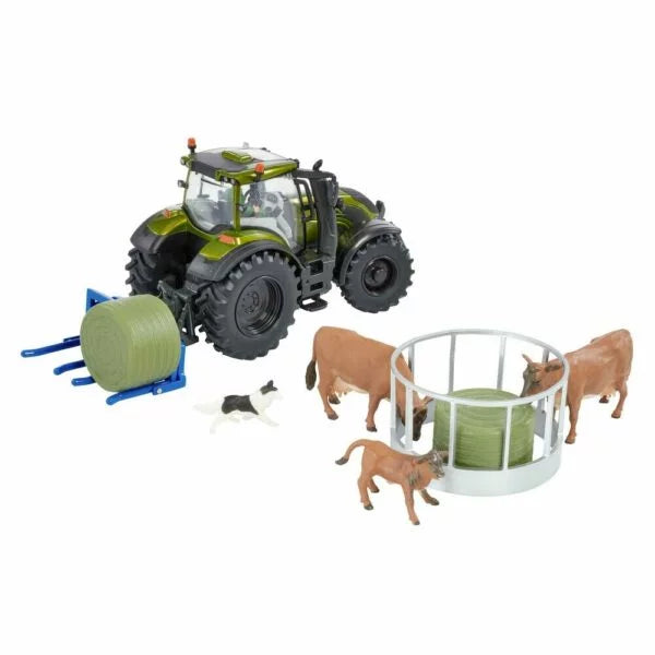 Britains 1:32 Metallic Olive Green Valtra Playset