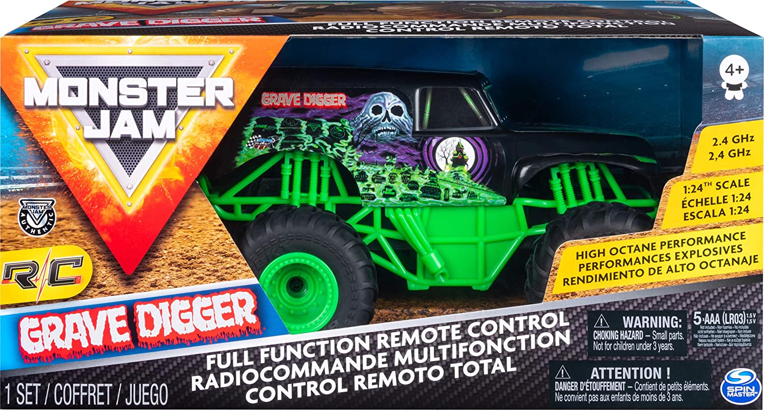 Hot Wheels Barbie Monster Truck RC, Battery-Powered Remote-Control Toy  Truck in 1:24 Scale