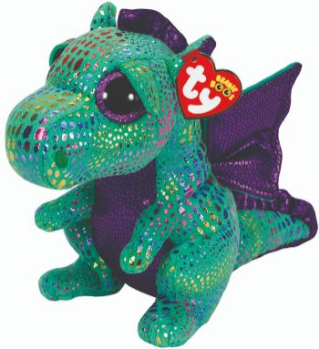 TY Cinder Green Dragon Boo Medium