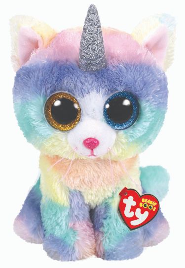 Ty Heather Cat With Horn Boo Medium
