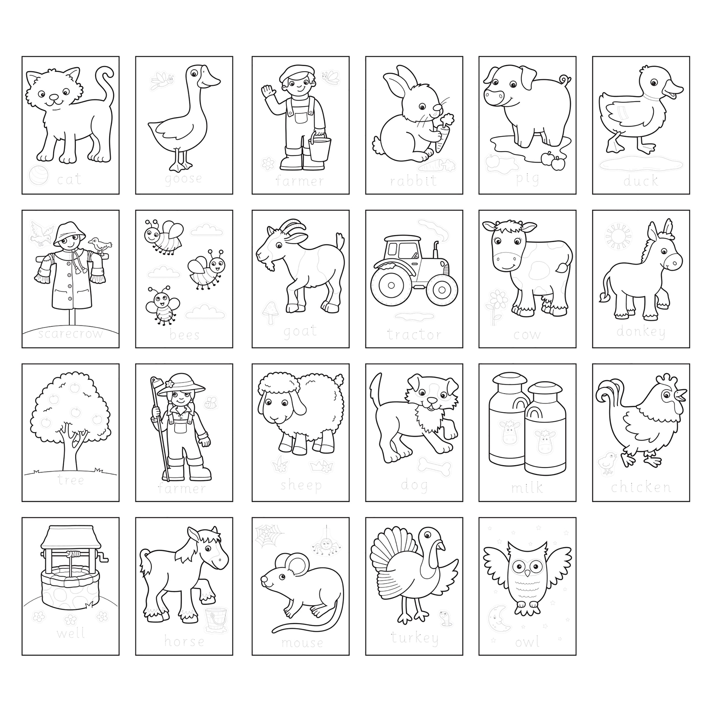 Orchard Farmyard Colouring Book
