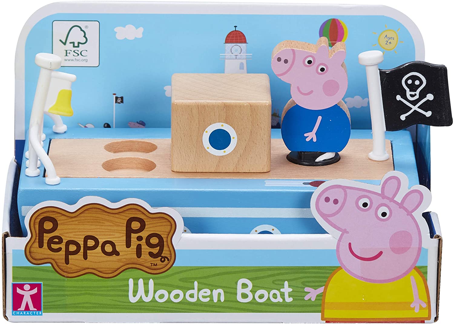 Peppa Pig Boat Wooden With Figure
