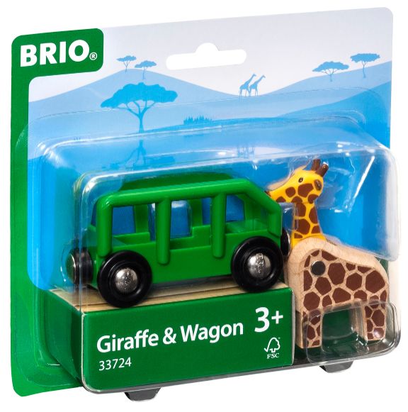 Brio Giraffe and Wagon