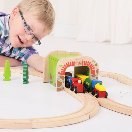 Big Jigs Double Tunnel for Wooden Train Set