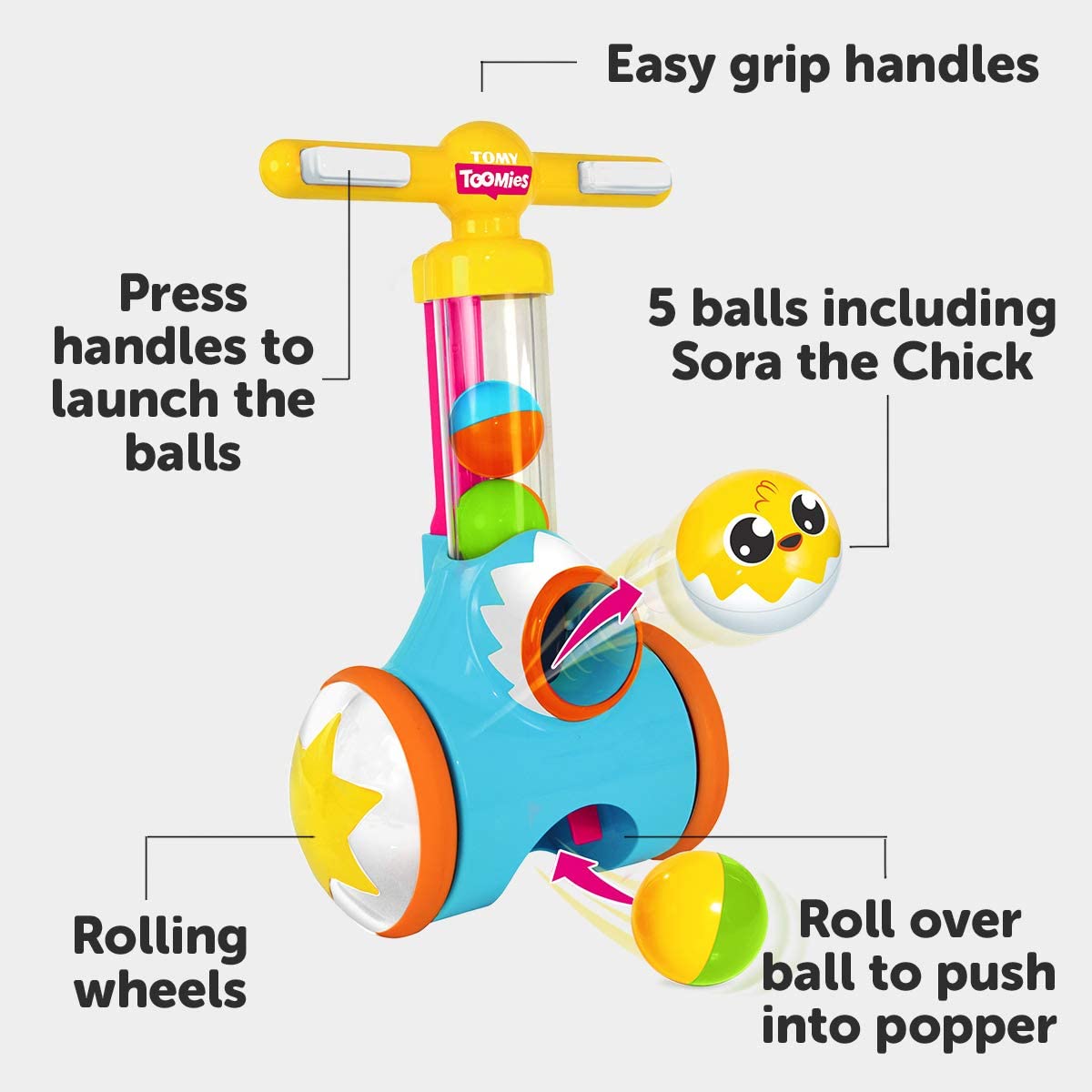 Tomy Toomies Pic N Pop Push Along Toy