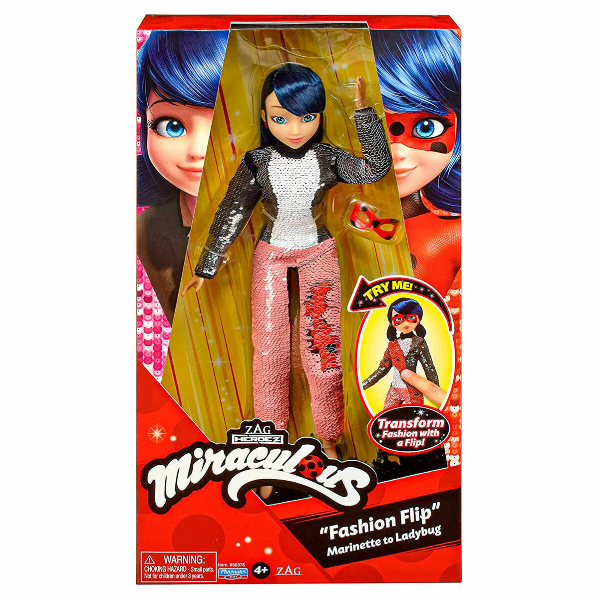 Miraculous Marinette to Ladybug Sequins Doll