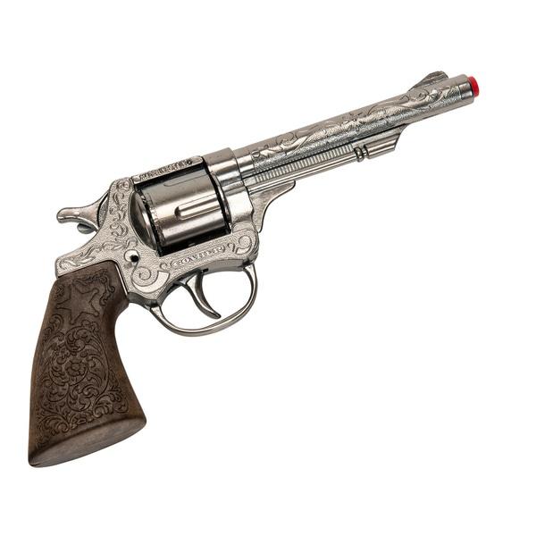 Single Toy Cowboy Gun On Blister Pack