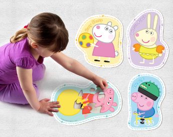 Ravensburger Peppa Pig Four Large Shaped Puzzles