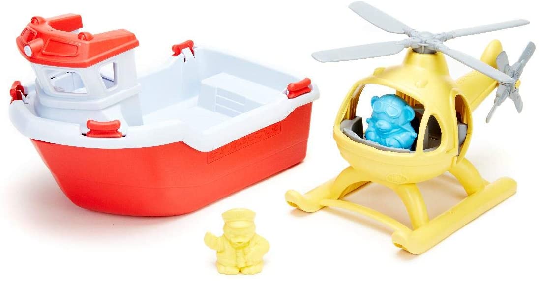 Rescue Boat with Helicopter