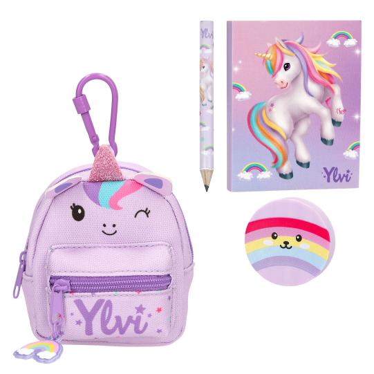Ylvi Stationary Backpack Keychain - Unicorn