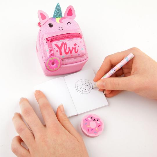 Ylvi Stationary Backpack Keychain - Unicorn